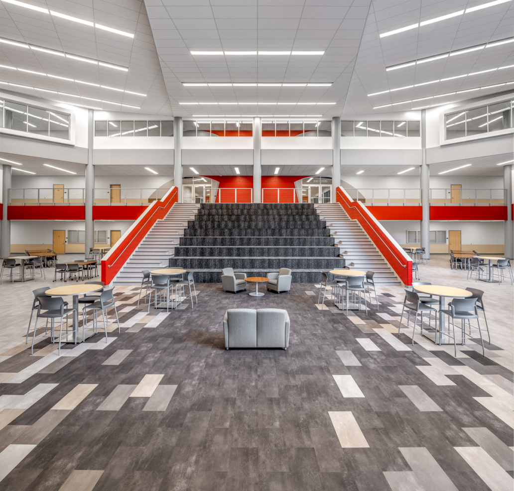 Big Walnut High School's Academic Commons Learning Staircase