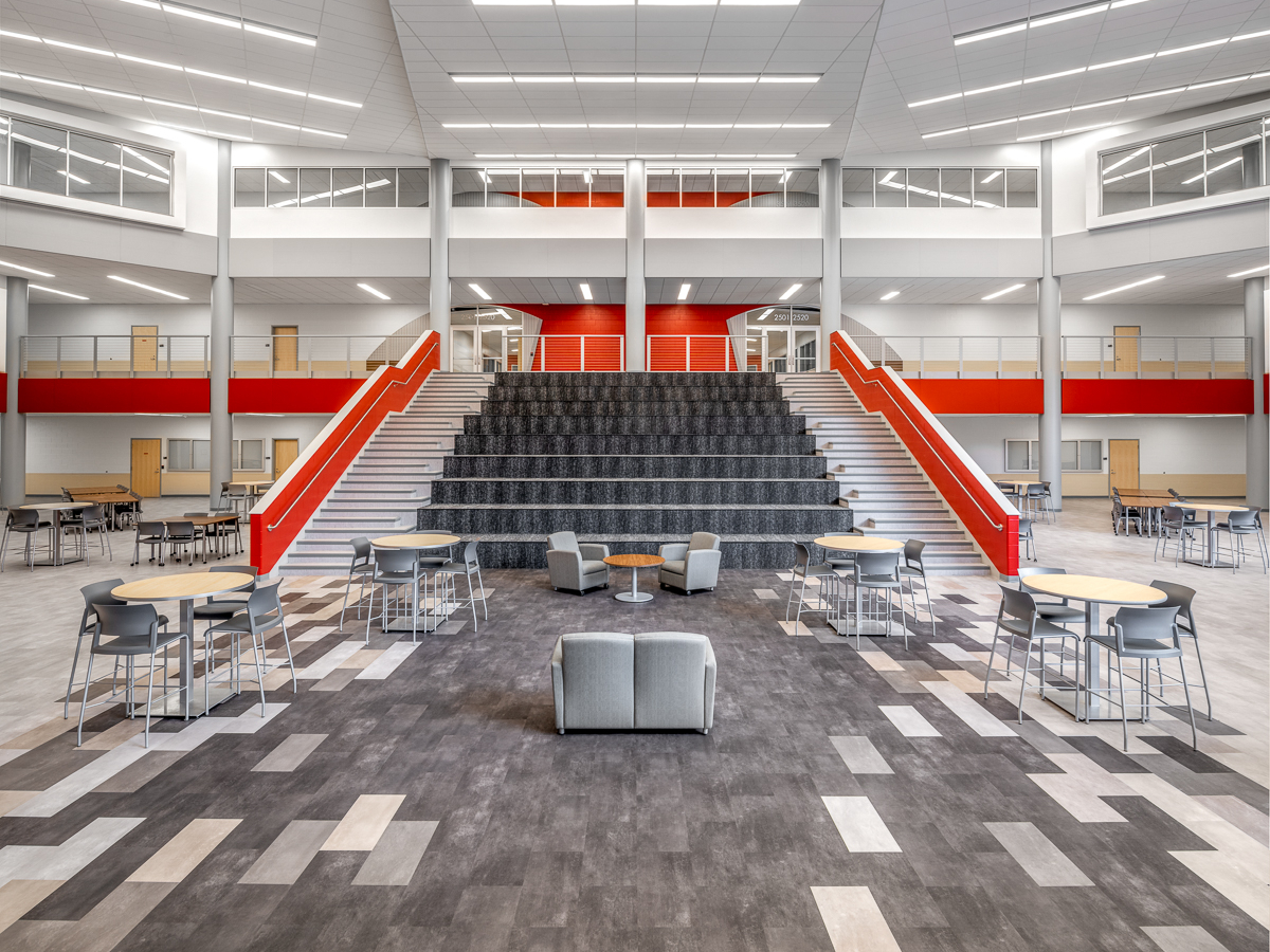 Big Walnut High School's Academic Commons Learning Staircase